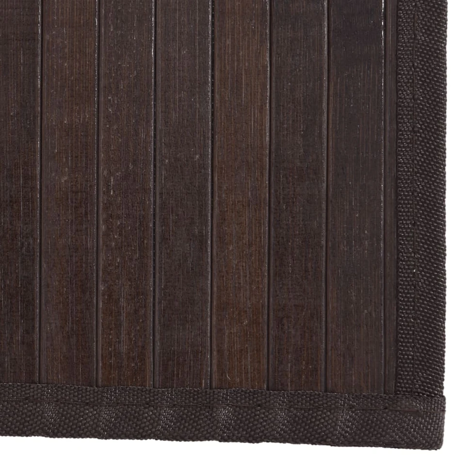 Kilimas, tamsiai rudas, 80x300cm, bambukas, stačiakampis