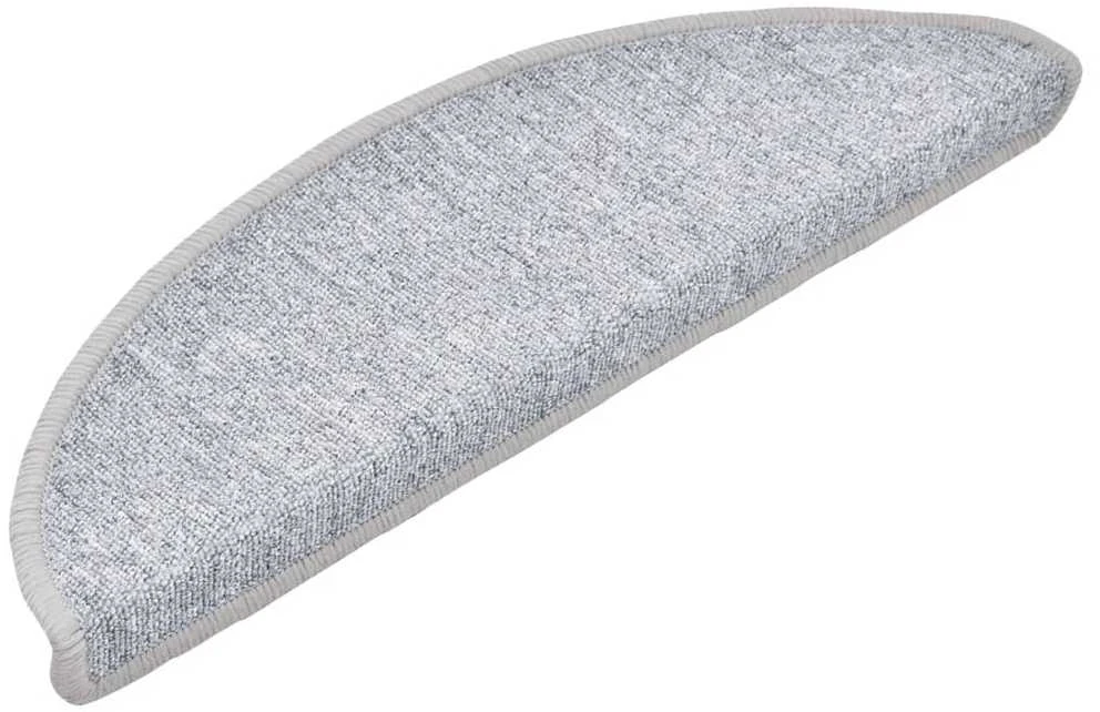 Kilimėliai laiptams, 15vnt., šviesiai pilkos spalvos, 56x17x3cm