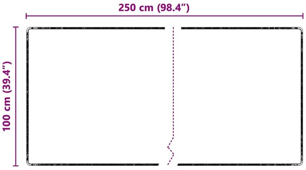 Kilimėlio bėgimo kilimas Juoda 100 x 250 cm