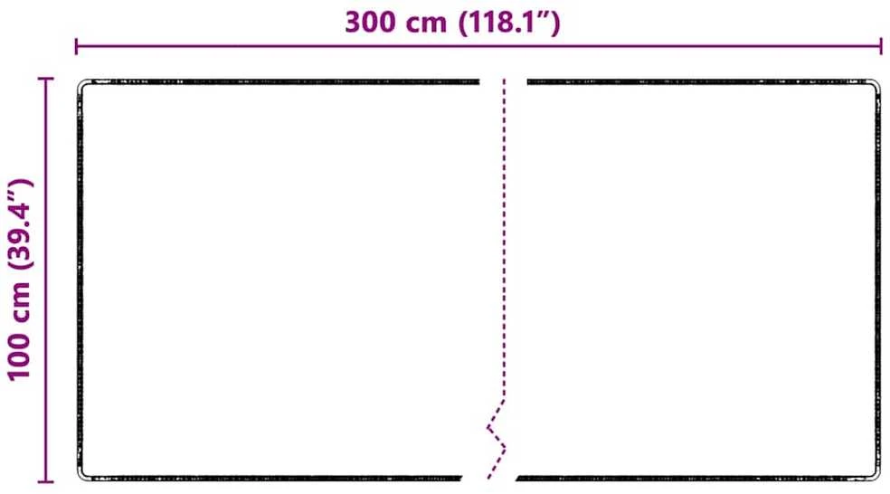 Kilimėlio bėgimo kilimas Pilka 100 x 300 cm