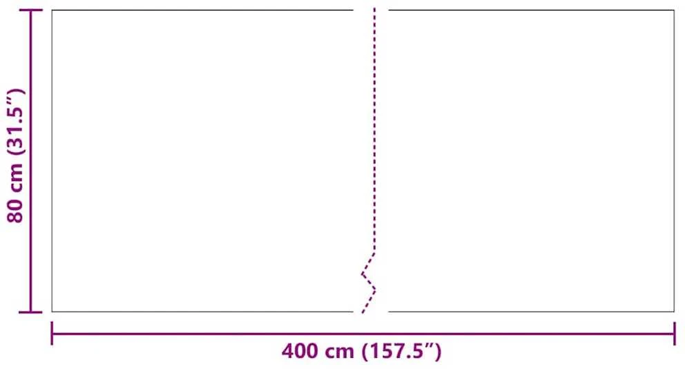Kilimėlio bėgimo kilimas Šviesiai pilka 80 x 400 cm audinys