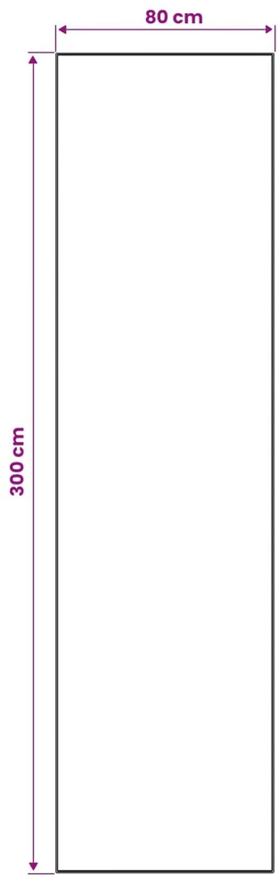 Kilimėlis LESAKA Ruda 80 x 300 cm Deimantinė aksominė medžiaga