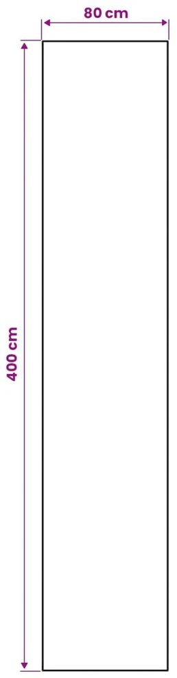 Kilimėlis LESAKA Ruda 80 x 400 cm Deimantinė aksominė medžiaga