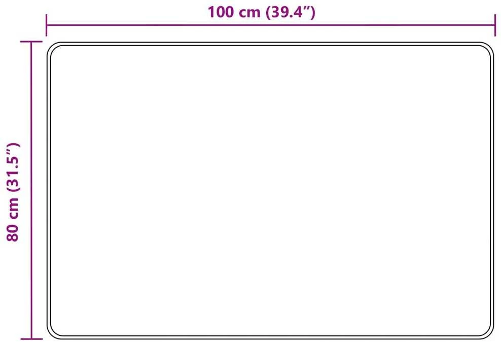 Kilimėlis MARSA Antracito 80 x 100 cm Poliesteris ir PVC