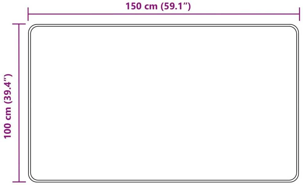 Kilimėlis MARSA Antracito 100 x 150 cm Poliesteris ir PVC