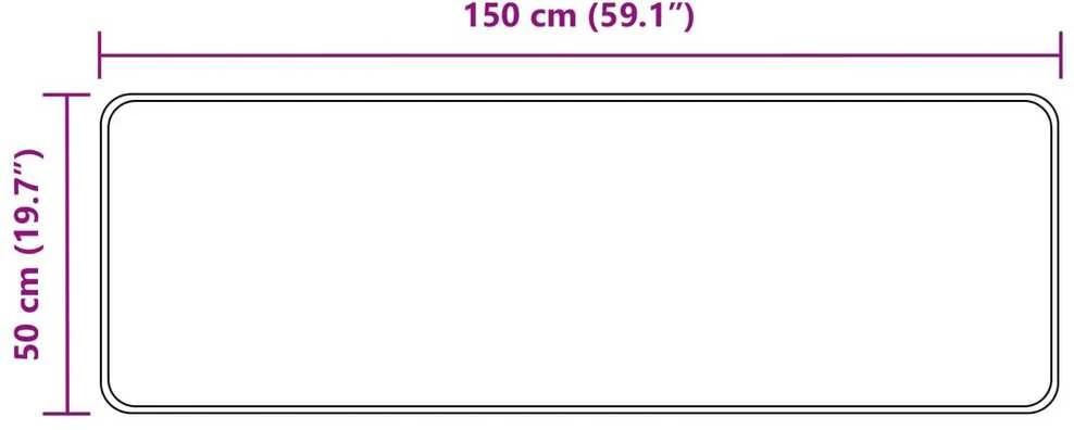 Kilimėlis MARSA Antracito 50 x 150 cm Poliesteris ir PVC