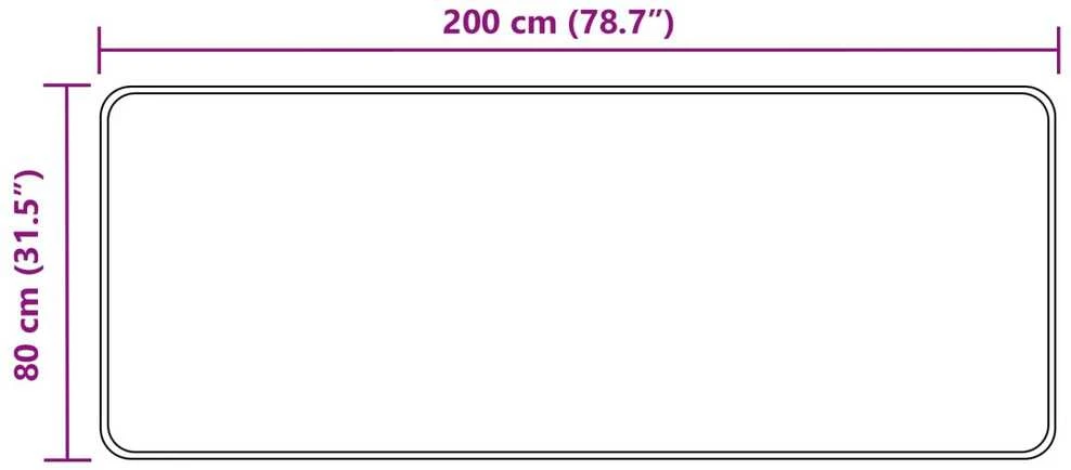 Kilimėlis MARSA Antracito 80 x 200 cm Poliesteris ir PVC