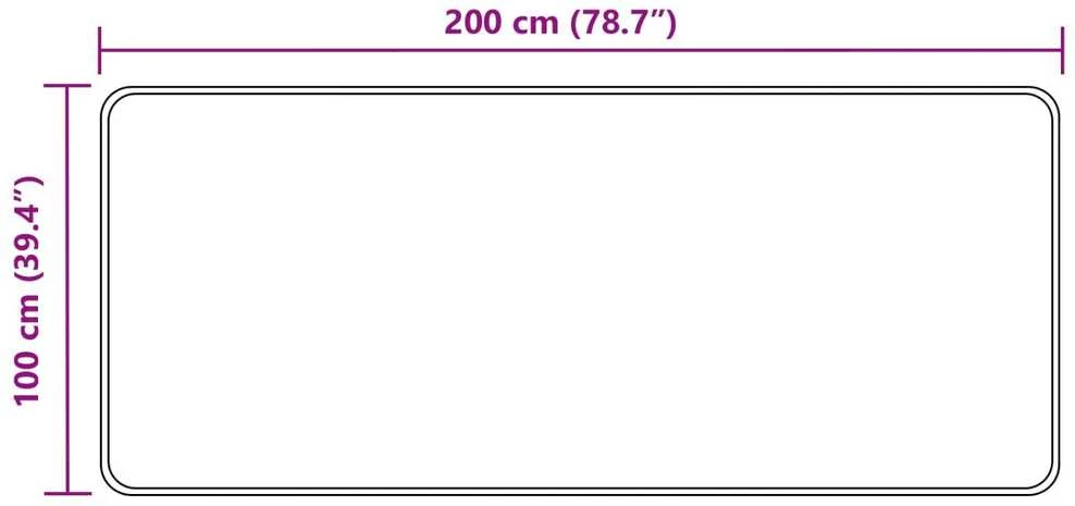Kilimėlis MARSA Balta 100 x 200 cm Poliesteris ir PVC