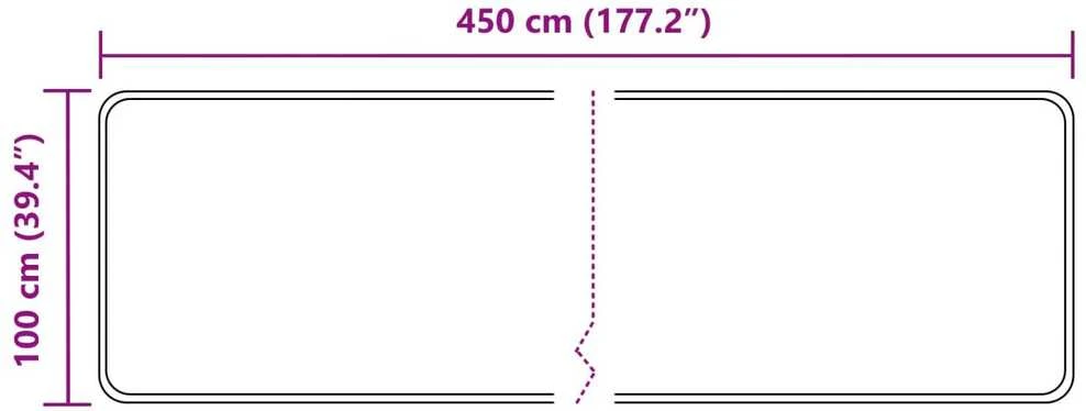 Kilimėlis MARSA Balta 100 x 450 cm Poliesteris ir PVC