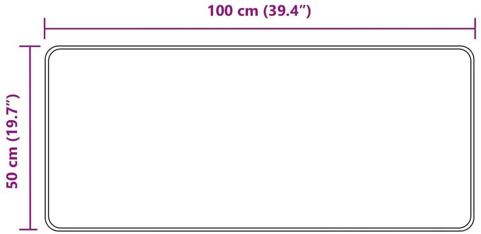 Kilimėlis MARSA Balta 50 x 150 cm Poliesteris ir PVC