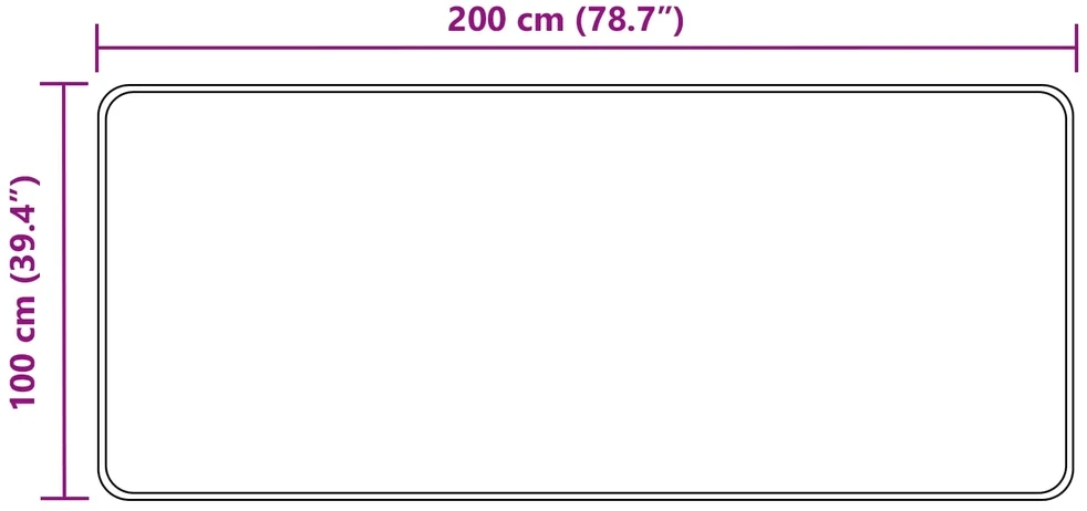 Kilimėlis MARSA Ruda 100 x 200 cm Poliesteris ir PVC