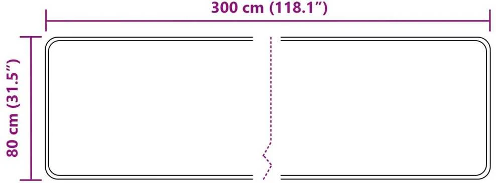 Kilimėlis MARSA Geltona 80 x 300 cm Poliesteris ir PVC