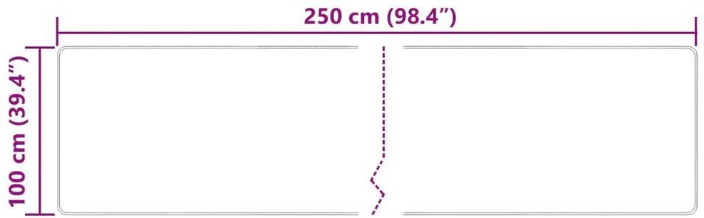 Kilimėlis MARSA Įvairiaspalvis 100 x 250 cm Poliesteris ir PVC