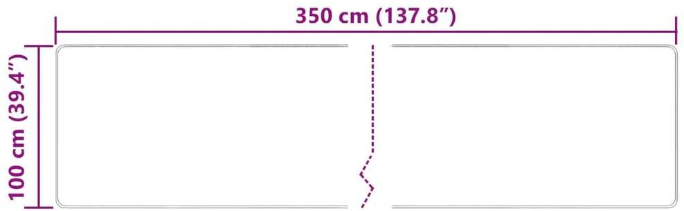 Kilimėlis MARSA Įvairiaspalvis 100 x 350 cm Poliesteris ir PVC