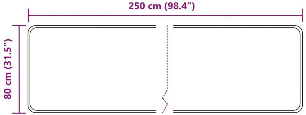 Kilimėlis MARSA Įvairiaspalvis 80 x 250 cm Poliesteris ir PVC