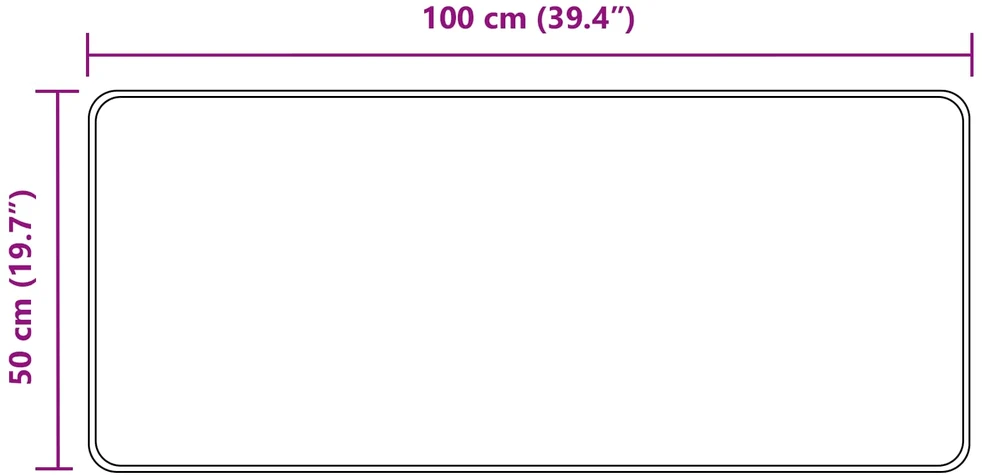 Kilimėlis MARSA Įvairiaspalvis 50 x 100 cm Poliesteris ir PVC