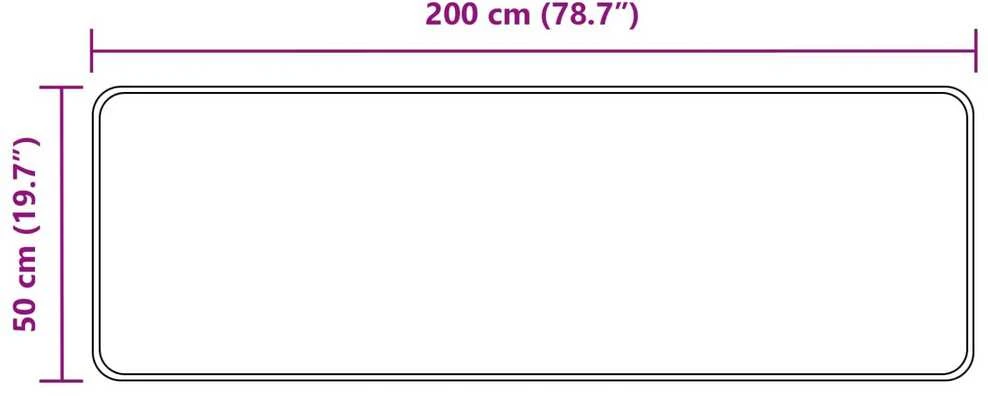 Kilimėlis MARSA Įvairiaspalvis 50 x 200 cm Poliesteris ir PVC