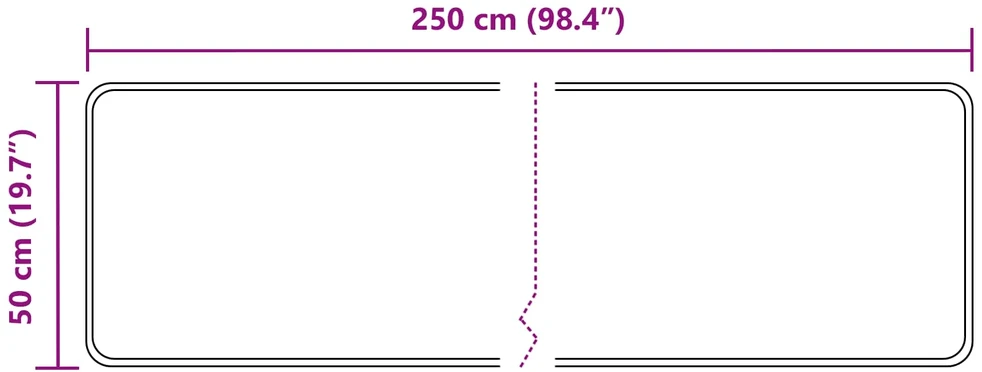 Kilimėlis MARSA Įvairiaspalvis 50 x 250 cm Poliesteris ir PVC