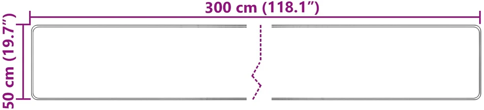 Kilimėlis MARSA Įvairiaspalvis 50 x 300 cm Poliesteris ir PVC