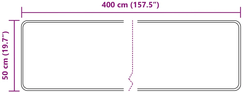 Kilimėlis MARSA Įvairiaspalvis 50 x 400 cm Poliesteris ir PVC