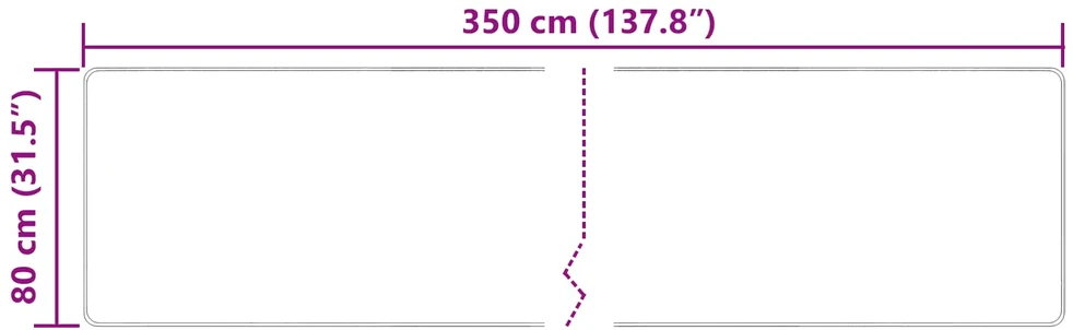 Kilimėlis MARSA Įvairiaspalvis 80 x 350 cm Poliesteris ir PVC