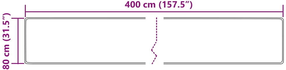 Kilimėlis MARSA Įvairiaspalvis 80 x 400 cm Poliesteris ir PVC