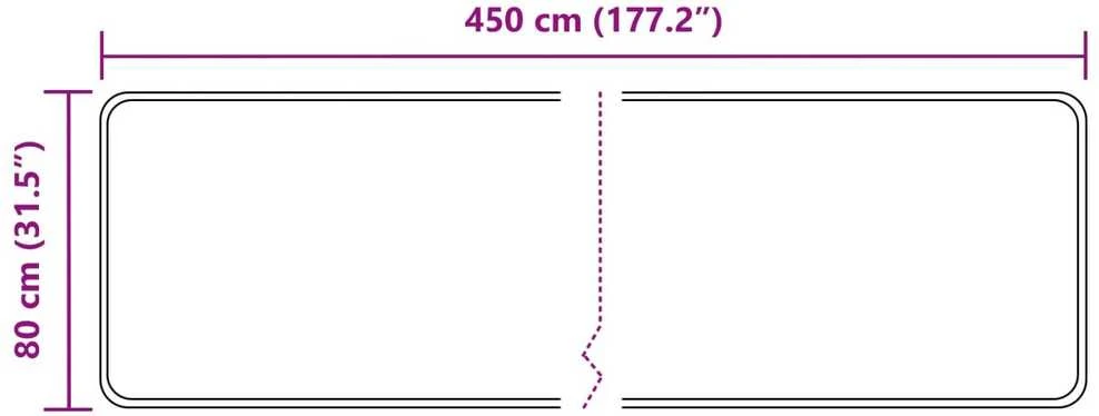 Kilimėlis MARSA Įvairiaspalvis 80 x 450 cm Poliesteris ir PVC
