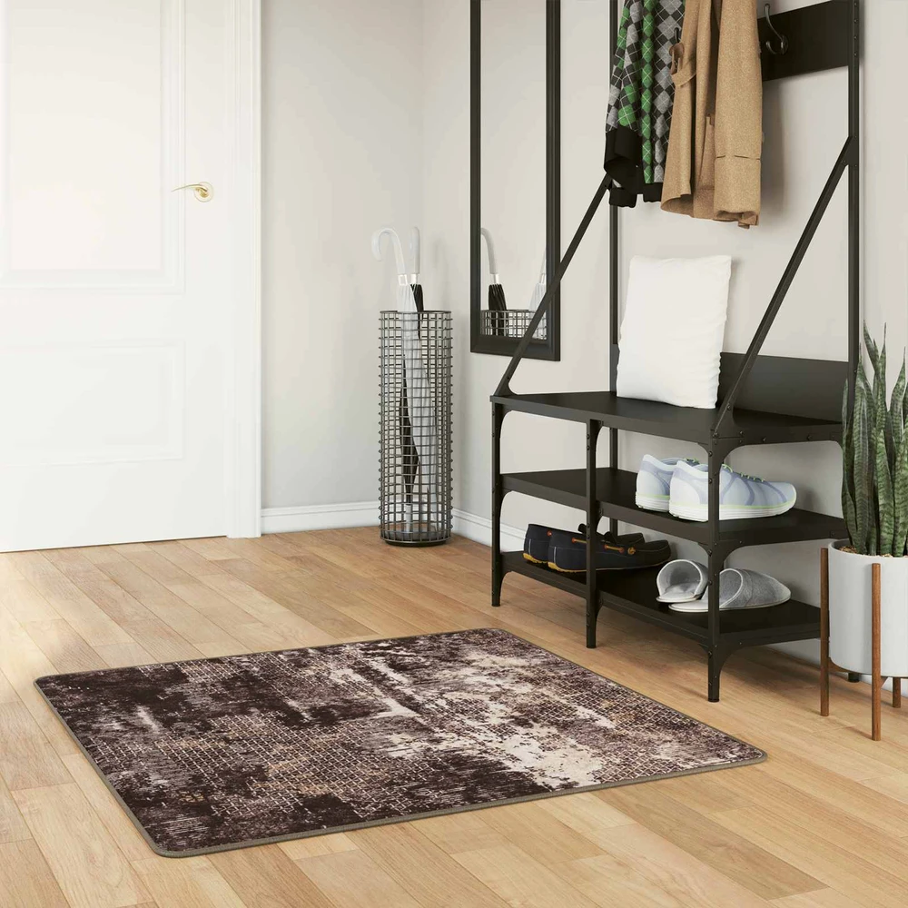 Kilimėlis MARSA Juoda ir Balta 100 x 100 cm Poliesteris ir PVC