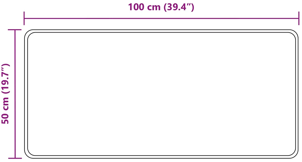 Kilimėlis MARSA Juoda 50 x 100 cm Poliesteris ir PVC