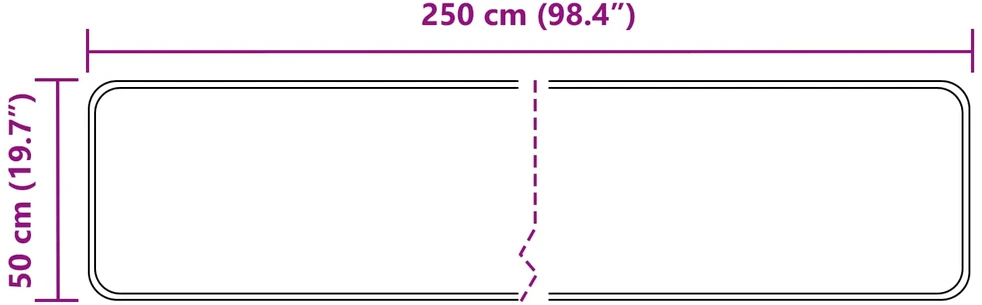 Kilimėlis MARSA Juoda 50 x 250 cm Poliesteris ir PVC