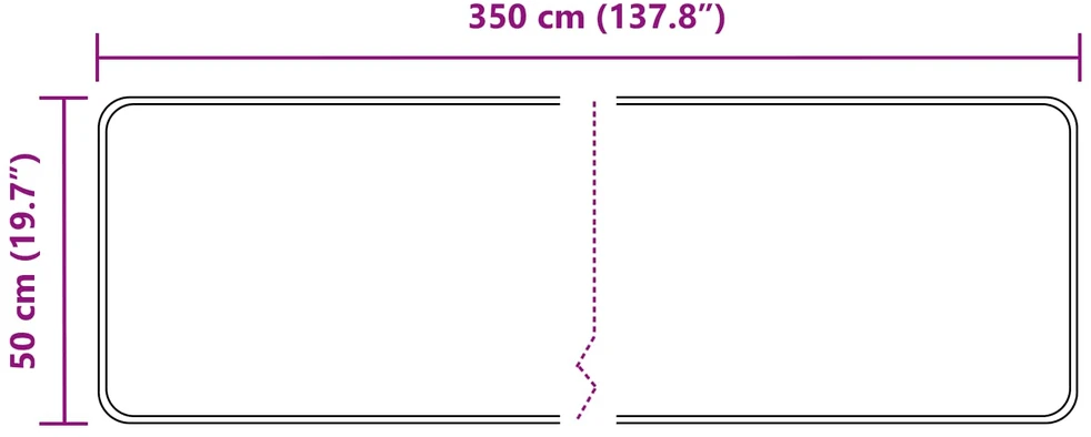 Kilimėlis MARSA Juoda 50 x 350 cm Poliesteris ir PVC