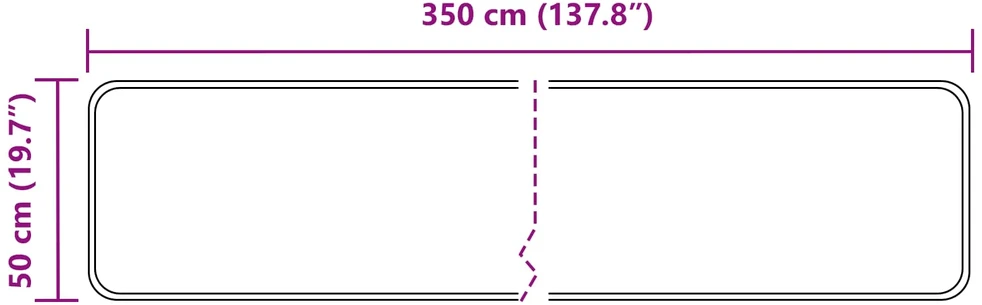 Kilimėlis MARSA Juoda 50 x 350 cm Poliesteris ir PVC