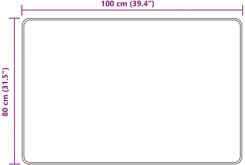 Kilimėlis MARSA Juoda 80 x 100 cm Poliesteris ir PVC