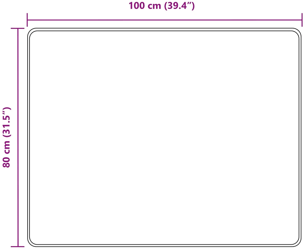 Kilimėlis MARSA Juoda 80 x 100 cm Poliesteris ir PVC
