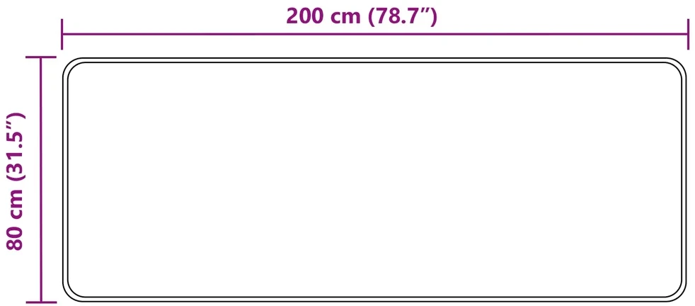 Kilimėlis MARSA Juoda ir Balta 80 x 200 cm Poliesteris ir PVC