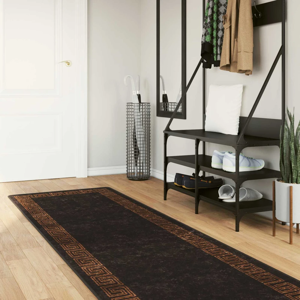 Kilimėlis MARSA Juoda 80 x 250 cm Poliesteris ir PVC
