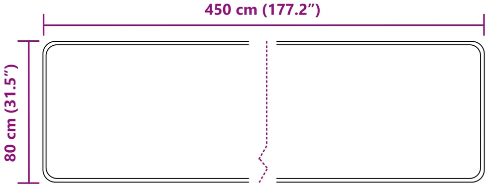 Kilimėlis MARSA Juoda 80 x 450 cm Poliesteris ir PVC