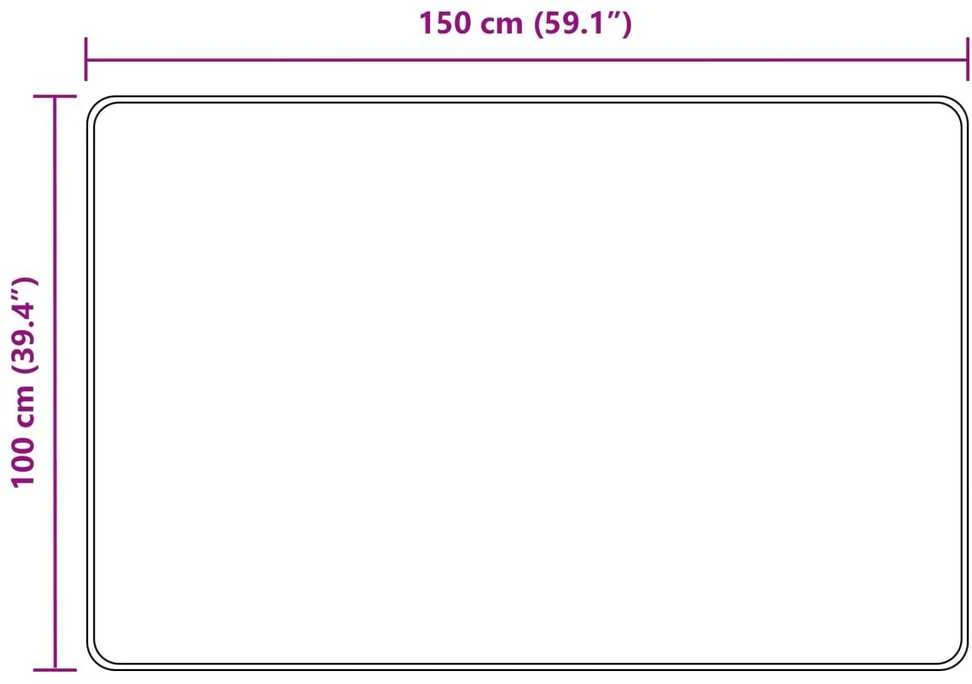 Kilimėlis MARSA Juoda 100 x 150 cm Poliesteris ir PVC