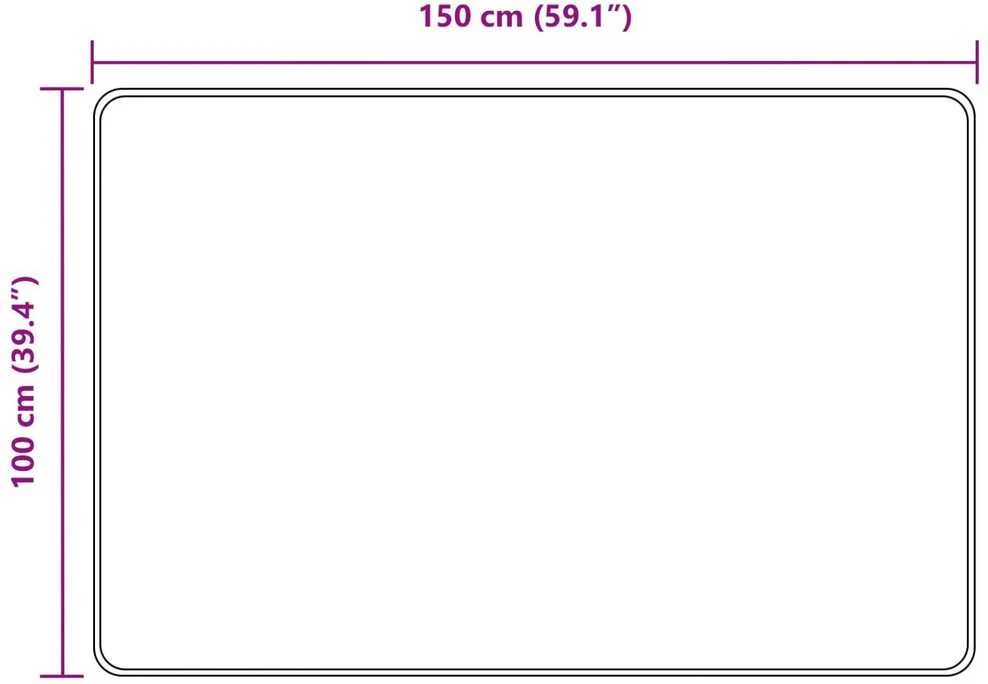 Kilimėlis MARSA Juoda 100 x 150 cm Poliesteris ir PVC