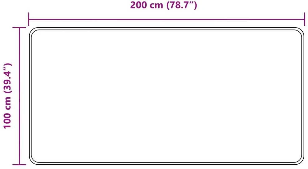 Kilimėlis MARSA Juoda 100 x 200 cm Poliesteris ir PVC