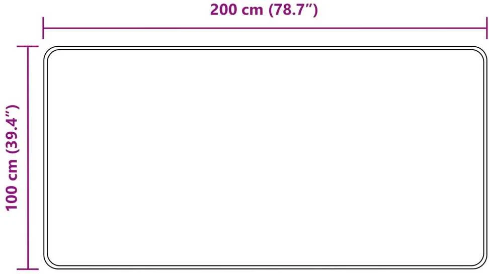 Kilimėlis MARSA Juoda 100 x 200 cm Poliesteris ir PVC