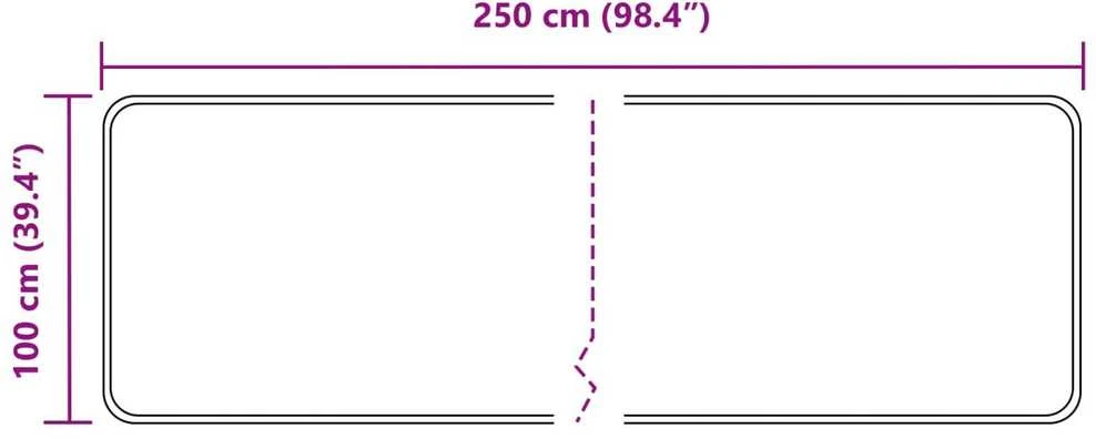 Kilimėlis MARSA Juoda 100 x 250 cm Poliesteris ir PVC