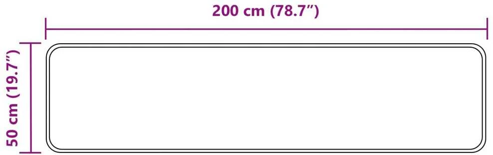 Kilimėlis MARSA Juoda 50 x 200 cm Poliesteris ir PVC