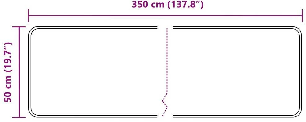 Kilimėlis MARSA Juoda 50 x 350 cm Poliesteris ir PVC