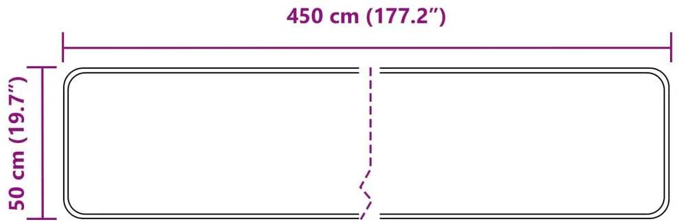 Kilimėlis MARSA Juoda 50 x 450 cm Poliesteris ir PVC