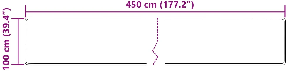 Kilimėlis MARSA Kreminė 100 x 450 cm Poliesteris ir PVC