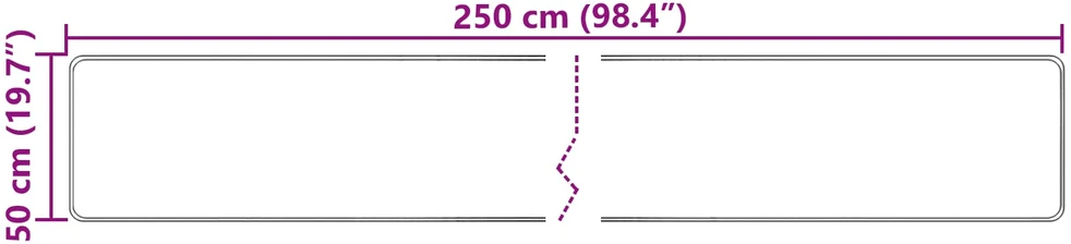 Kilimėlis MARSA Kreminė 50 x 250 cm Poliesteris ir PVC