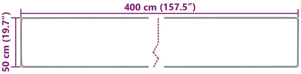 Kilimėlis MARSA Kreminė 50 x 400 cm Poliesteris ir PVC