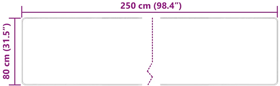 Kilimėlis MARSA Kreminė 80 x 250 cm Poliesteris ir PVC