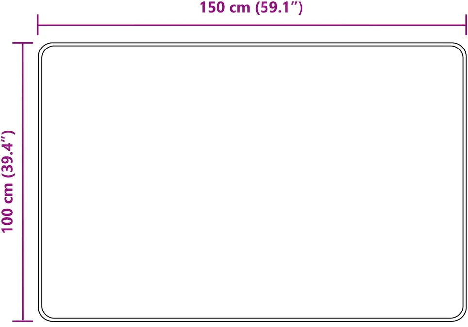 Kilimėlis MARSA Pilka 100 x 150 cm Poliesteris ir PVC